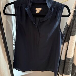 J. Crew Women's Dark Blue Sleeveless Blouse